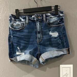 Distressed Denim Shorts Zenana